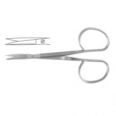 Ribbon Iris Scissor Straight - Flat Shanks - Sharp , 9.5 cm - 3 3/4"